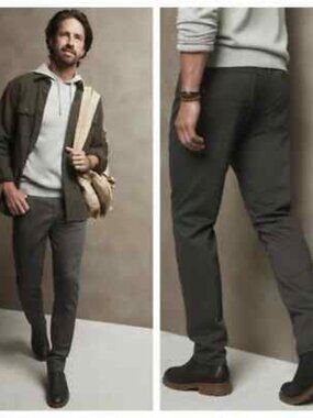 BANANA REPUBLIC Traveler Pant Slim Fit Charcoal Grey 34 x 34